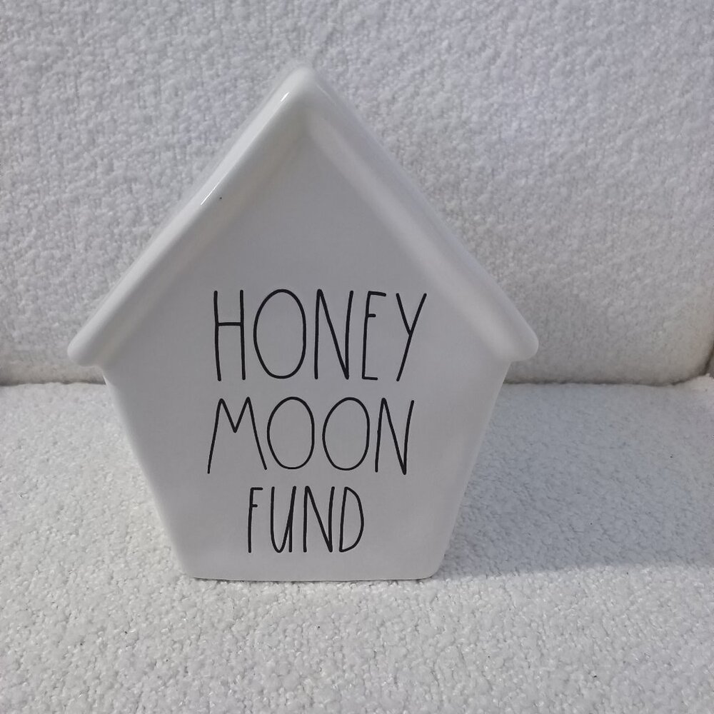 Rae Dunn "Honey Moon Fund" Bird House Piggy Bank